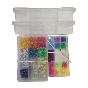 Creatology Bead Craft Kit Bundle Rainbow Pony Alphabet Beads with 4 Organizers